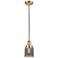 Franklin Restoration Bell 5" Satin Gold Corded Mini Pendant w/ Smoke S
