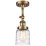 Franklin Restoration Bell  5" Semi-Flush Mount - Brushed Brass - Deco