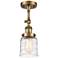 Franklin Restoration Bell  5" Semi-Flush Mount - Brushed Brass - Deco