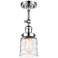 Franklin Restoration Bell 5" Semi-Flush Mount - Chrome - Deco Swirl