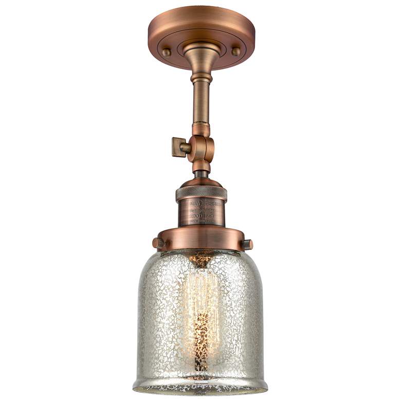 Image 1 Franklin Restoration Bell 5"W Antique Copper Ceiling Light
