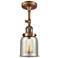 Franklin Restoration Bell 5"W Antique Copper Ceiling Light