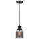 Franklin Restoration Bell 5" LED Mini Pendant - Matte Black - Plated Smoke