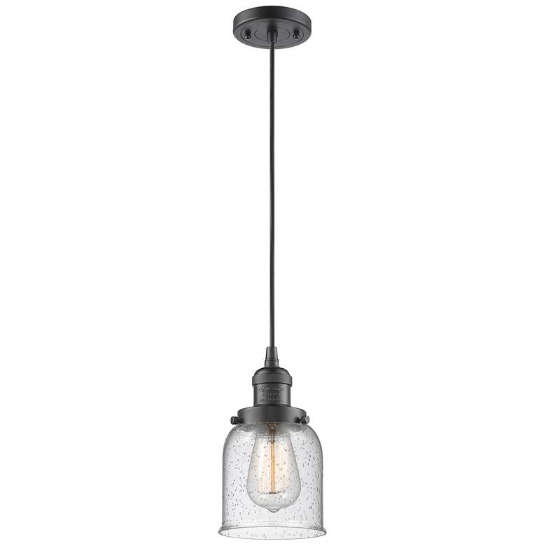 Image 1 Franklin Restoration Bell 5" LED Mini Pendant - Oil Rubbed Bronze - Seedy