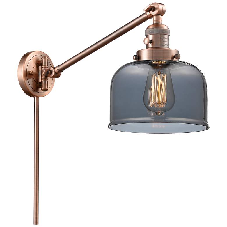 Image 1 Franklin Restoration Bell 8" Antique Copper Swing Arm w/ Plated Smoke