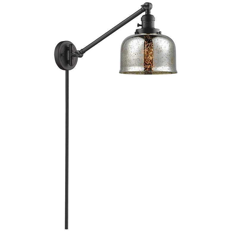 Image 1 Franklin Restoration Bell 8" Bronze Swing Arm w/ Mercury Shade