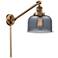Franklin Restoration Bell 8" Brushed Brass Swing Arm w/ Plated Smoke S
