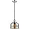 Franklin Restoration Bell 8" Chrome Corded Mini Pendant w/ Mercury Sha