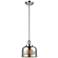 Franklin Restoration Bell 8" Chrome Stemmed Mini Pendant w/ Mercury Sh