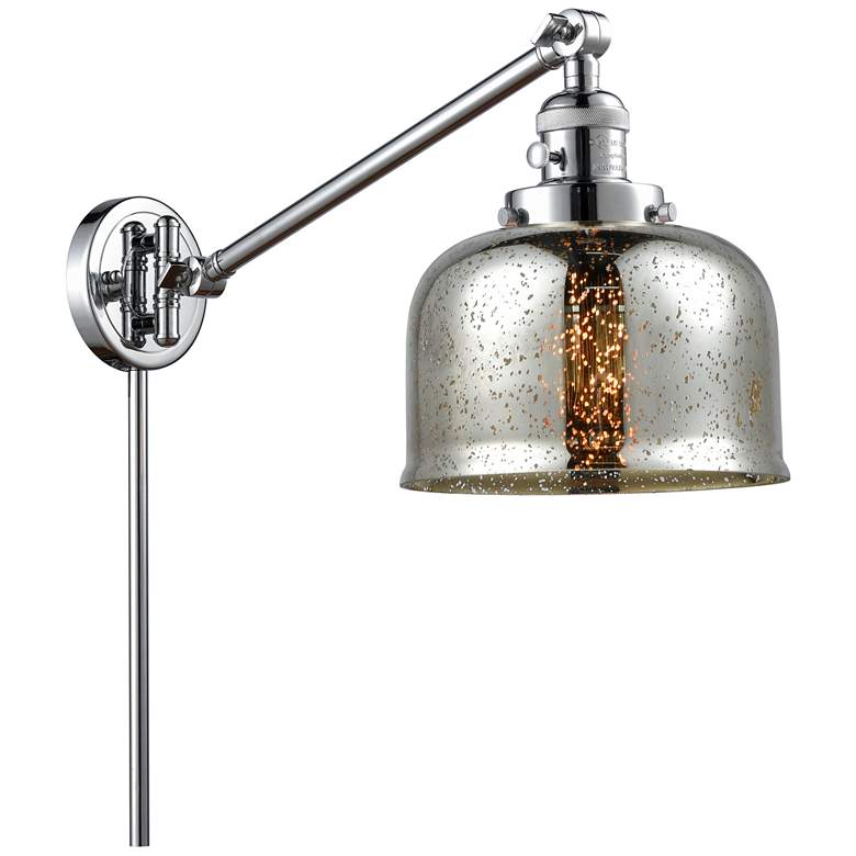 Image 1 Franklin Restoration Bell 8" Chrome Swing Arm w/ Mercury Shade