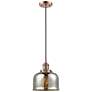 Franklin Restoration Bell 8" Copper Corded Mini Pendant w/ Mercury Sha