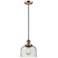 Franklin Restoration Bell 8" Copper Corded Mini Pendant w/ Seedy Shade