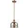 Franklin Restoration Bell 8" Copper Stemmed Mini Pendant w/ Mercury Sh