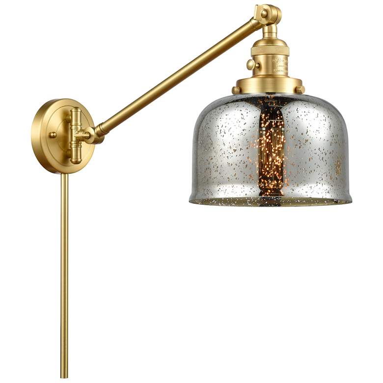 Image 1 Franklin Restoration Bell 8" Gold Swing Arm w/ Silver Plated Mercury S