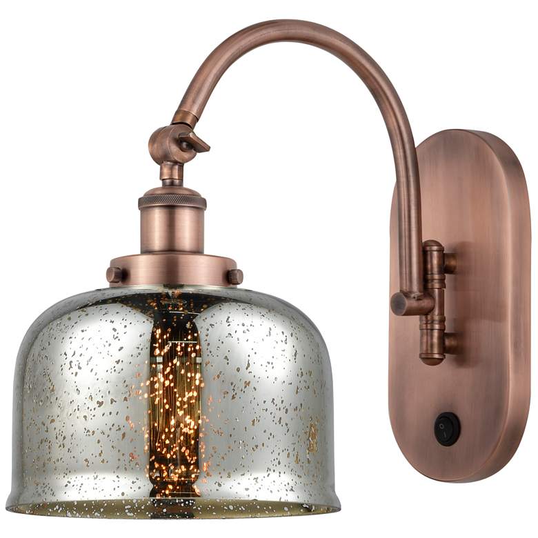 Image 1 Franklin Restoration Bell 8" Incandescent Sconce - Copper - Mercury Sh