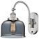Franklin Restoration Bell 8" Incandescent Sconce - Nickel - Smoke Shad