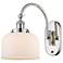 Franklin Restoration Bell 8" Incandescent Sconce - Nickel - White Shad