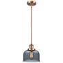Franklin Restoration Bell 8" LED Mini Pendant - Copper - Plated Smoke