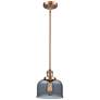Franklin Restoration Bell 8" LED Mini Pendant - Copper - Plated Smoke