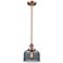 Franklin Restoration Bell 8" LED Mini Pendant - Copper - Plated Smoke