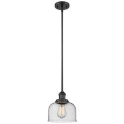 Franklin Restoration Bell 8" LED Mini Pendant - Matte Black - Seedy