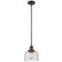 Franklin Restoration Bell 8" LED Mini Pendant - Matte Black - Seedy