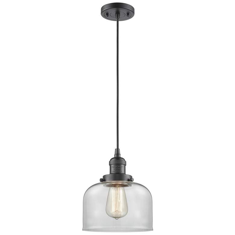 Image 1 Franklin Restoration Bell 8" LED Mini Pendant - Oil Rubbed Bronze - Cl