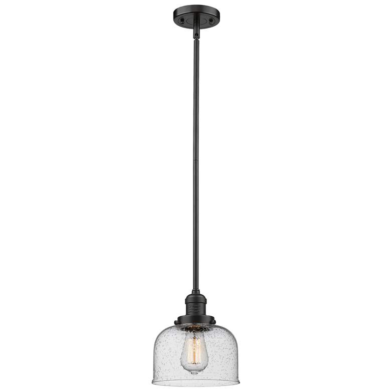 Image 1 Franklin Restoration Bell 8" LED Mini Pendant - Oil Rubbed Bronze - Se