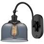 Franklin Restoration Bell 8" LED Sconce - Black Finish - Plated Smoke 