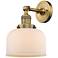 Franklin Restoration Bell 8" LED Sconce - Brass Finish - Matte White S