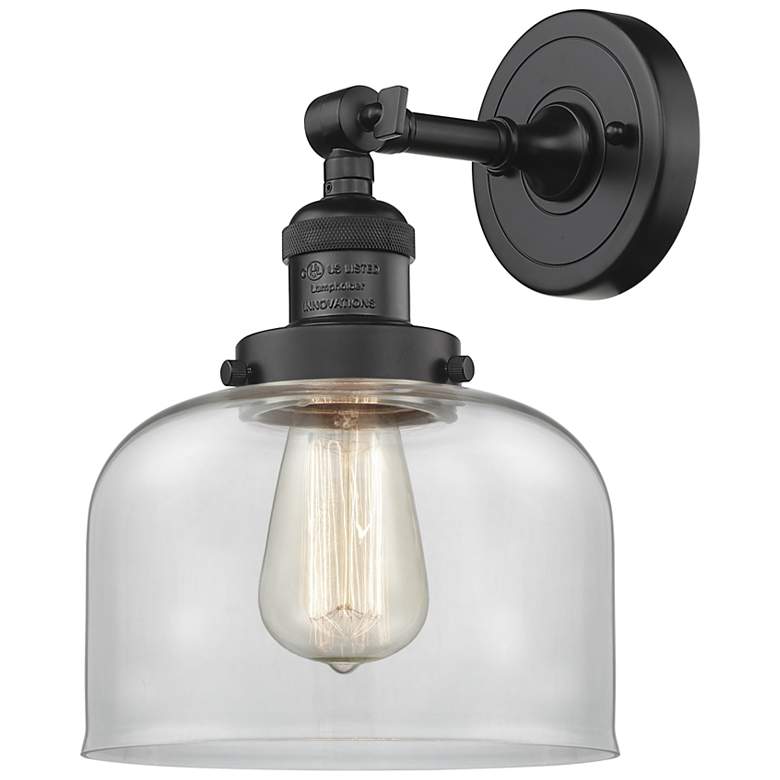 Image 1 Franklin Restoration Bell 8" LED Sconce - Bronze Finish - Clear Shade