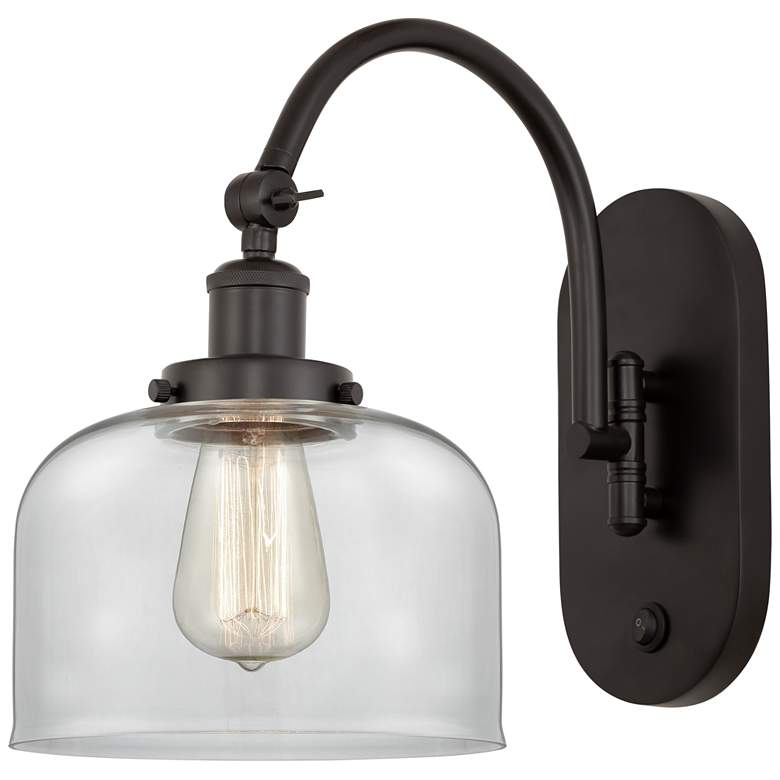 Image 1 Franklin Restoration Bell 8" LED Sconce - Bronze Finish - Clear Shade