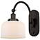 Franklin Restoration Bell 8" LED Sconce - Bronze Finish - Matte White