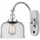 Franklin Restoration Bell 8" LED Sconce - Chrome Finish - Seedy Shade