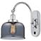 Franklin Restoration Bell 8" LED Sconce - Chrome Finish - Smoke Shade