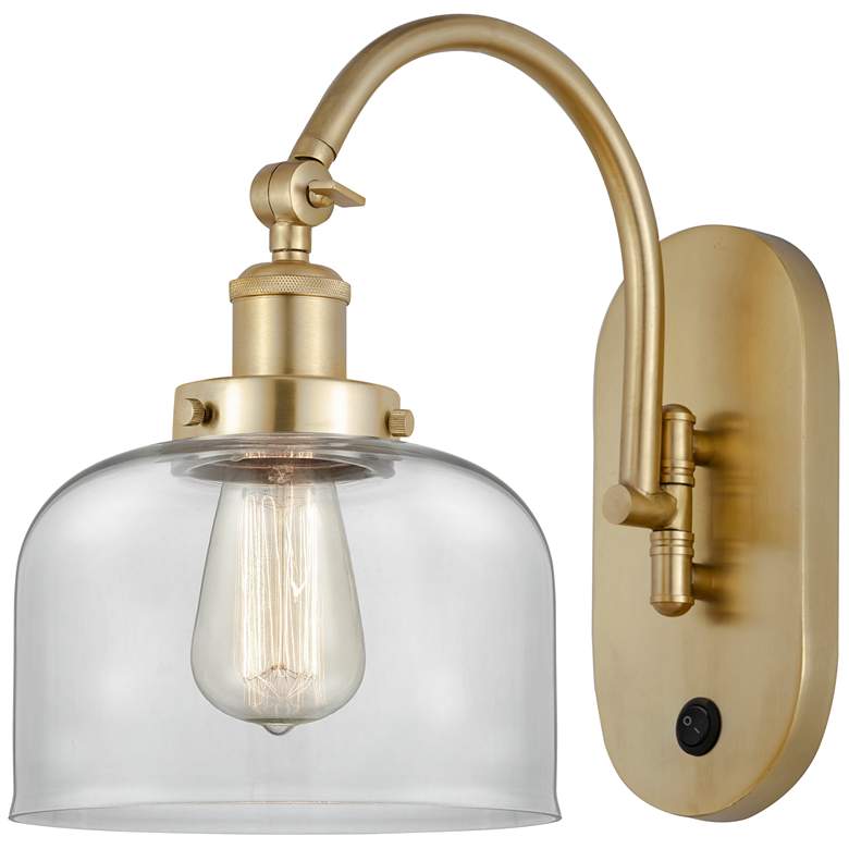 Image 1 Franklin Restoration Bell 8" LED Sconce - Gold Finish - Clear Shade