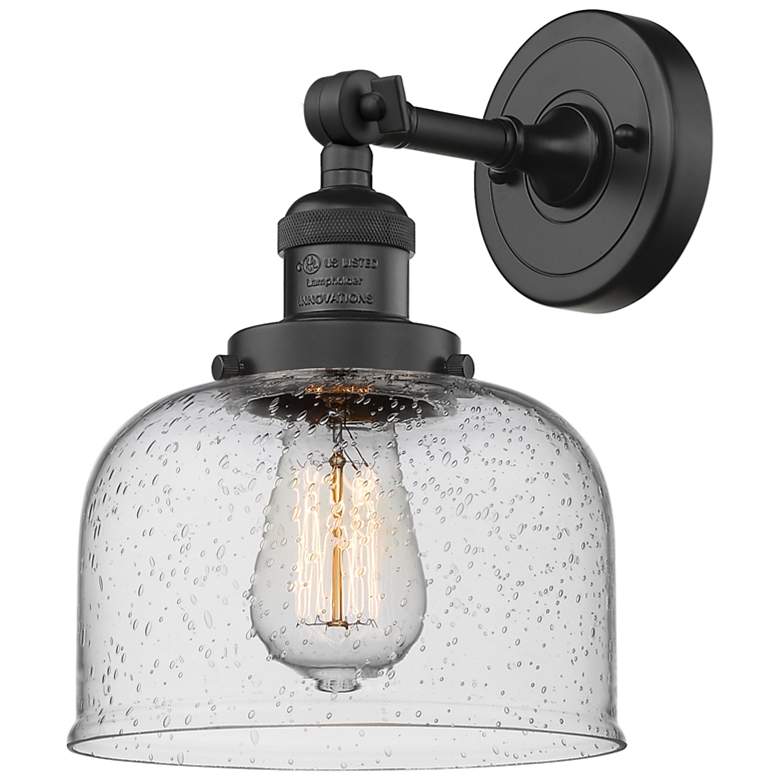Image 1 Franklin Restoration Bell 8" LED Sconce - Matte Black Finish - Seedy S
