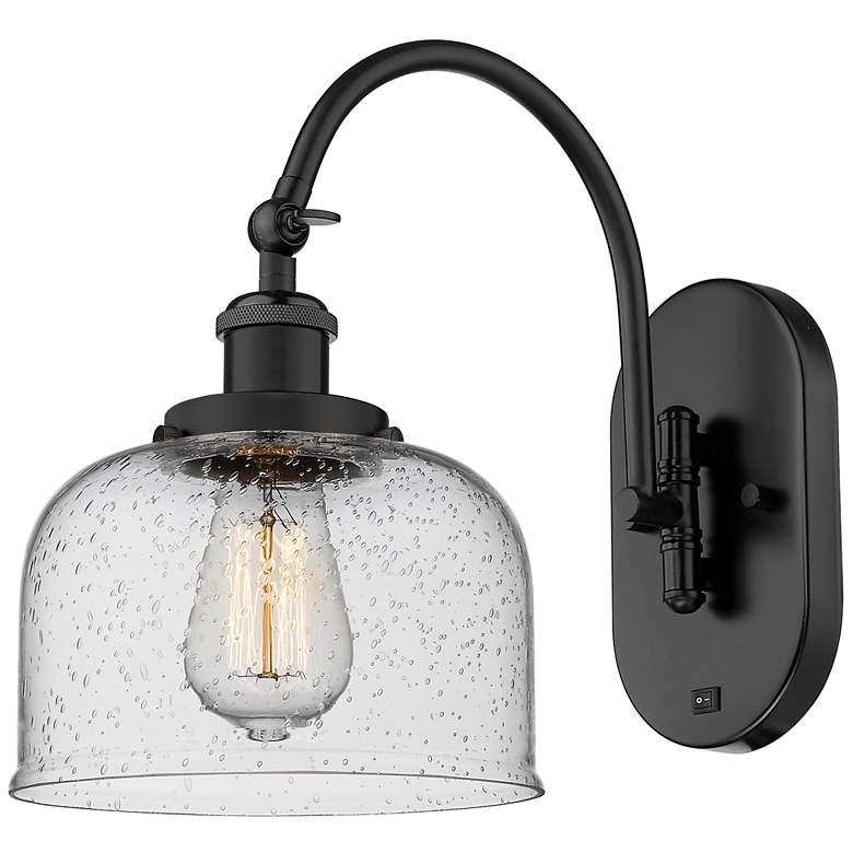 Image 1 Franklin Restoration Bell 8" LED Sconce - Matte Black Finish - Seedy S