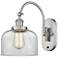 Franklin Restoration Bell 8" LED Sconce - Nickel Finish - Clear Shade