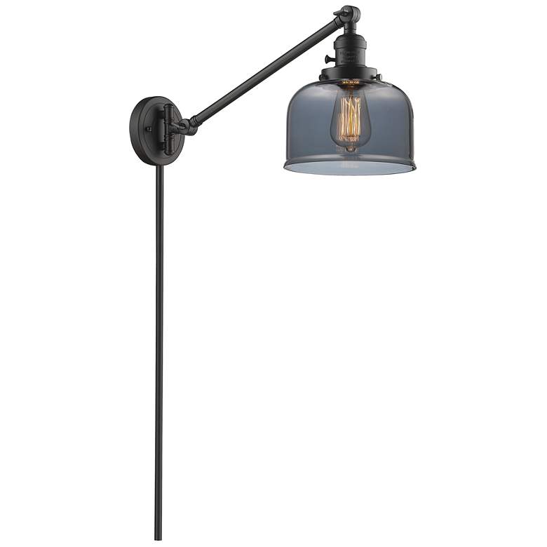 Image 1 Franklin Restoration Bell 8" Oil Rubbed Bronze Swing Arm w/ Smoke Shad