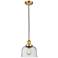 Franklin Restoration Bell 8" Satin Gold Corded Mini Pendant w/ Seedy S