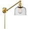 Franklin Restoration Bell 8" Satin Gold Swing Arm w/ Seedy Shade