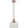 Franklin Restoration Bell 8" LED Mini Pendant - Antique Copper - Clear