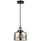 Franklin Restoration Bell 8" LED Mini Pendant - Black Brass - Mercury