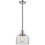 Franklin Restoration Bell 8" LED Mini Pendant - Polished Chrome - Clear