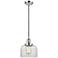 Franklin Restoration Bell 8" LED Mini Pendant - Polished Chrome - Clear