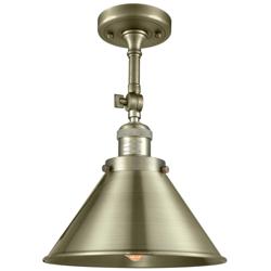 Franklin Restoration Briarcliff 10" Antique Brass Semi Flush Mount