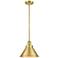 Franklin Restoration Briarcliff 10" LED Mini Pendant - Gold - Satin Go