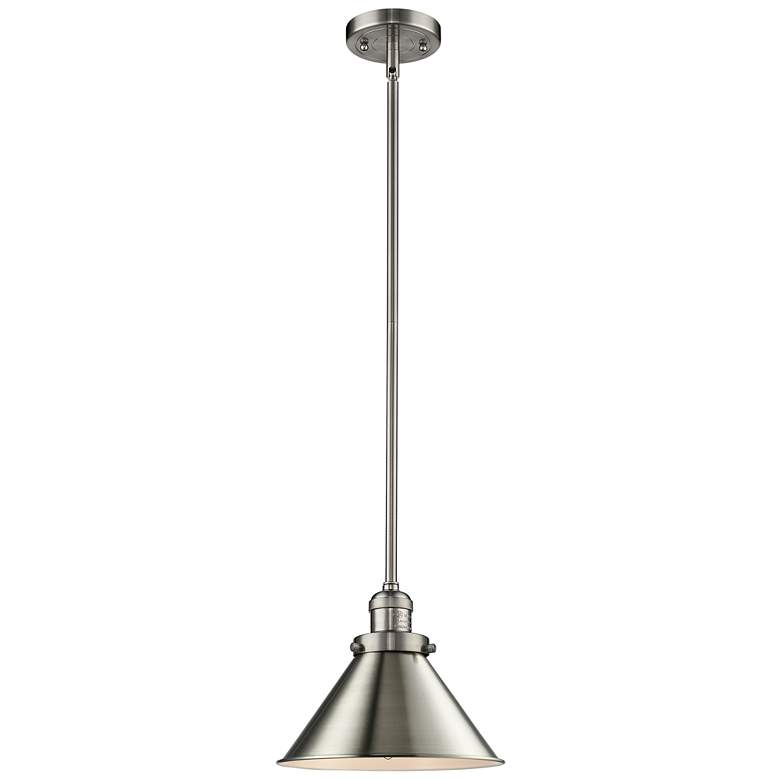 Image 1 Franklin Restoration Briarcliff 10" LED Mini Pendant - Satin Nickel