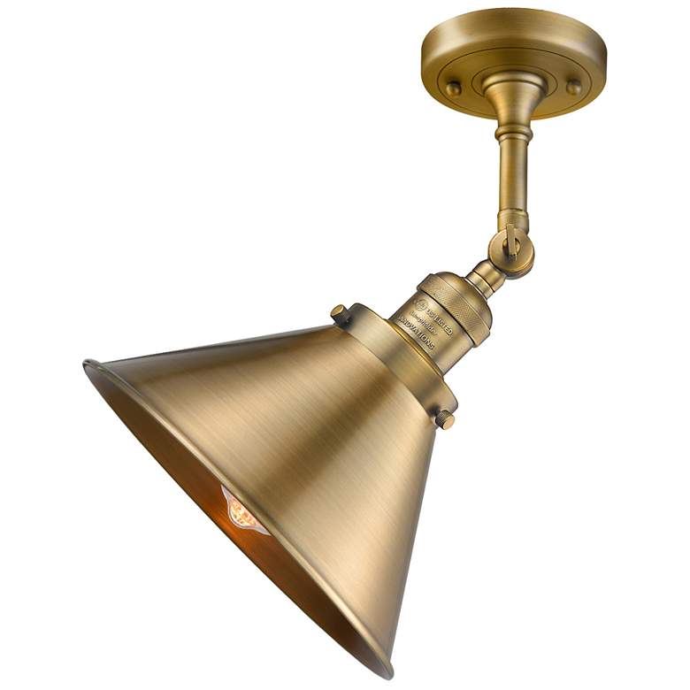 Image 1 Franklin Restoration Briarcliff 10" LED Semi-Flush Mount - Brass - Br